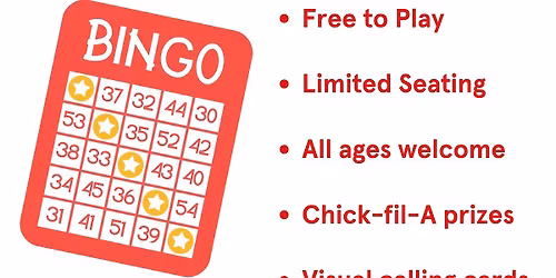 FREE Bingo at Chick-fil-A Pleasant Valley Road with Stephen