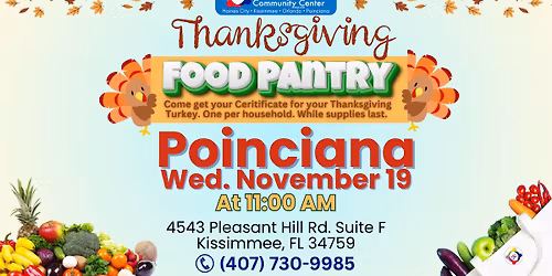 Thanksgiving Food Pantry at Access Community Center - Poinciana