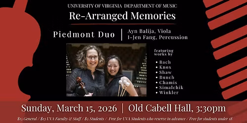 The Piedmont Duo Explores the Architecture of Memory in "Re-Arranged Memories" (UVACMS 5)