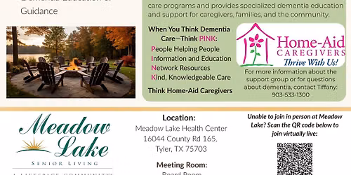 The Lakehouse: Dementia Family Circle Monthly Support Group (Meadow Lake Senior Living)