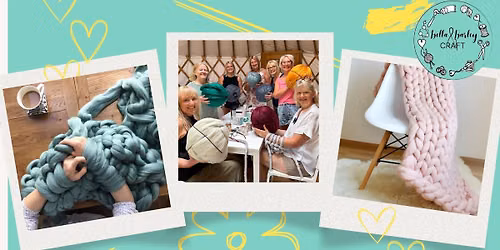 Arm knitted blanket workshop