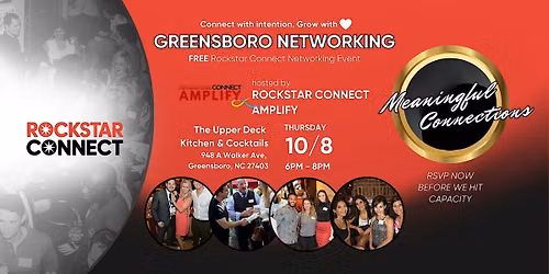 Free Greensboro Rockstar Connect Networking Event (October, NC)