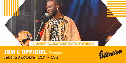 JSM L'OFFICIEL | Cabaret Acoustique Nuits d'Afrique