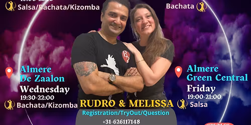 Tryout Proefles November Salsa Bachata Kizomba Beginner\/Intermediate Course (Amstelveen)