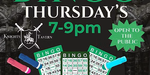 Thursday night Bingo at Knights Tavern