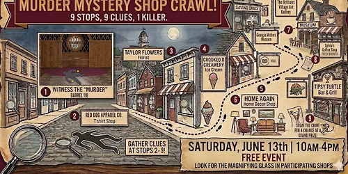 Downtown Eatonton Murder Mystery Shop Crawl