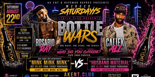 BOTTLE WARS: ROSARIO RAY VS. CALIEK ALI | TKILA CLUB