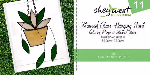 Stained Glass Hanging Plant