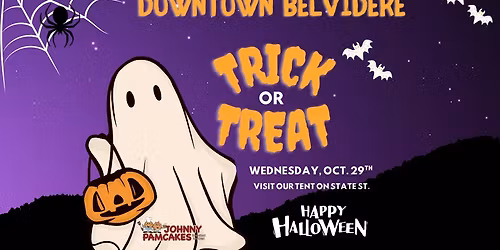 Downtown Belvidere Trick or Treat | Johnny Pamcakes Tent