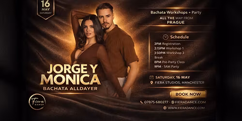 Bachata All Dayer with Jorge y M\u00f3nica (Madrid\/Prague)