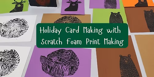 Holiday Cards with Scratch Foam Print Making