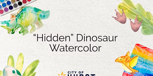 \u201cHidden\u201d Dinosaur Watercolor