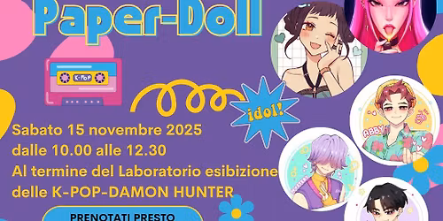 K-POP PAPER DOLL - LABORATORIO CREATIVO E MUSICALE