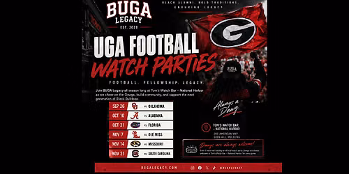 BUGA Legacy 2026 UGA Football Watch Parties