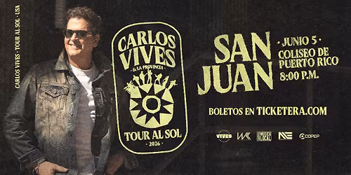 Carlos Vives en Concierto: San Juan, PR | Tour al Sol \u2600\ufe0f