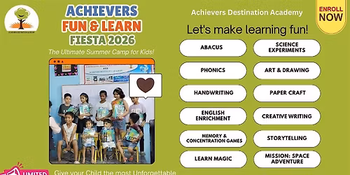ADA Presents Summer Camp in Chennai | Achievers Fun & Learn Fiesta \u2013 2026
