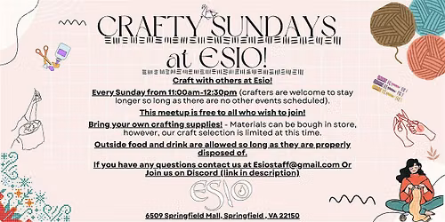 Crafty Sundays at Esio!
