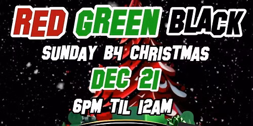 red green black ugly sweater Sunday before Christmas