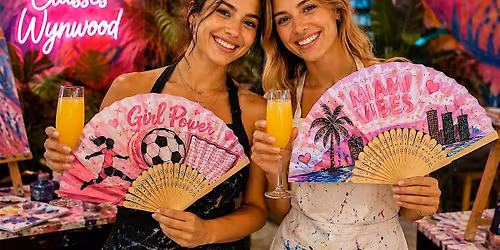 Paint your own paper fan and experience mimosas in Wynwood