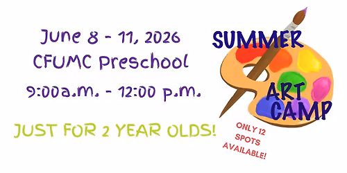 Summer Art Camp ~ 2 year olds