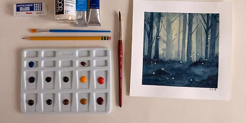 Watercolor Fireflies