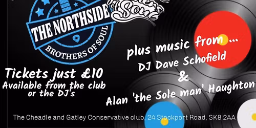 Soul and Motown extravaganza... LIVE ON STAGE...THE Northside Brothers Of Soul.. plus DJ support