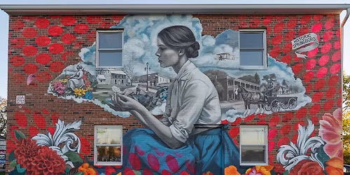 Historic Springboro Gateway Mural ribbon cutting