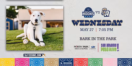 5\/27 - Bark in the Park vs. the Hooks