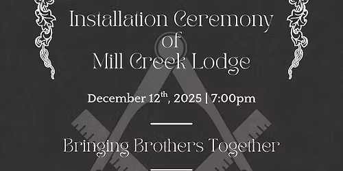 2025 Mill Creek Lodge Installation of Officers