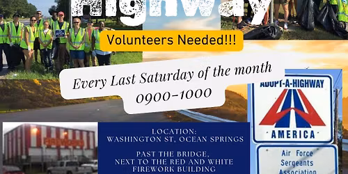 Monthly Highway Cleanup- Adopt-a-Highway