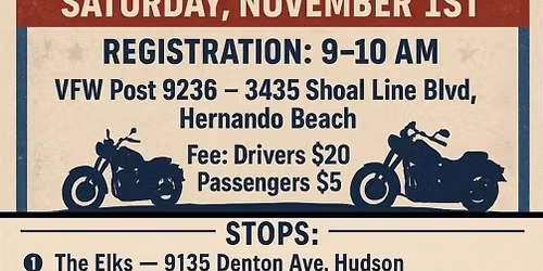 Poker Run Hosted by VFW 9236 Aux