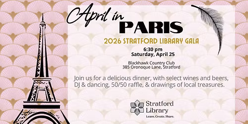 April in Paris Stratford Library Gala
