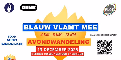 Blauw \ud83d\udd25 Mee! Doe mee aan de avondwandeling t.v.v. De Warmste Week!