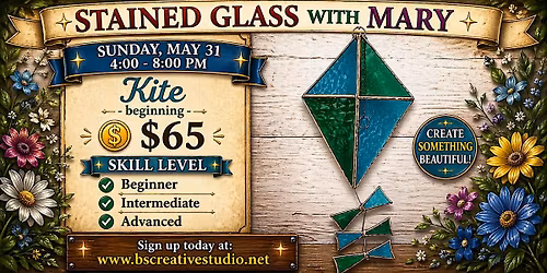Stained Glass with Mary- KITE