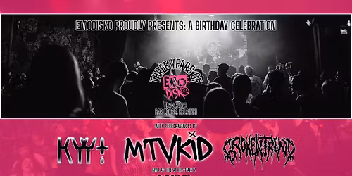 EMODISKO 3 VUOTTA: BROKEN TREND, MTVKID & KYYT @ BAR LOOSE 19.12.2025