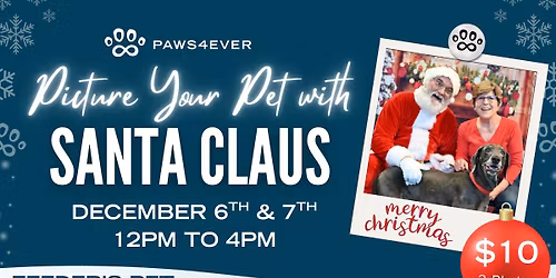 Picture Your Pet with Santa! Feeders Pet Supply Santa Photos