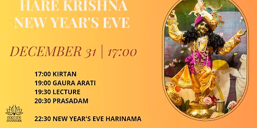 HARE KRISHNA NEW YEAR'S EVE