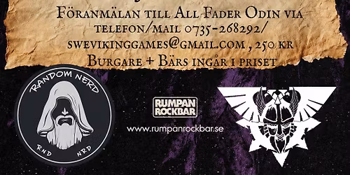 Kort- & br\u00e4dspelsevening at Rumpan Rockbare