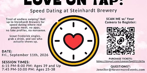 Love on Tap:  A Speed Dating Event @ Steinhardt Brewery