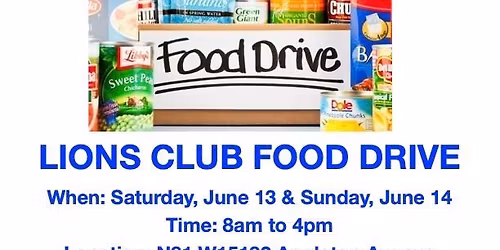 Lannon-Falls Lions Food Drive 