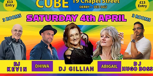 CUBE DERBY - SATURDAY 4th APRIL - 3 ROOMS ~ Salsa ~ Bachata ~ Kizomba