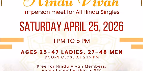 Apr 25, In-person @ Radhakrishna Temple, Dallas