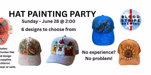Hat Painting at BloodStripe Brewing