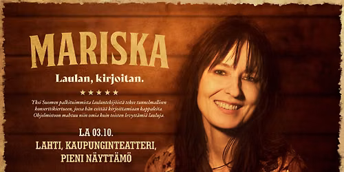 MARISKA - Laulan, kirjoitan.