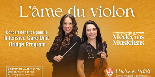 L'\u00e2me du violon - S\u00e9rie m\u00e9decins musiciens - Concert b\u00e9n\u00e9fice pour le Programme de Liaison de l'USI 