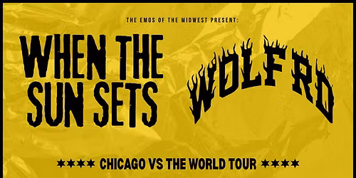 When The Sun Sets + Wolf Rd + American Cheese + The Lonely Waiting Room @ The Pyramid Scheme