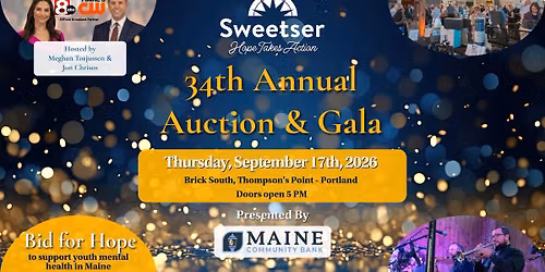 An Evening of Hope: Sweetser's 34th Auction & Gala