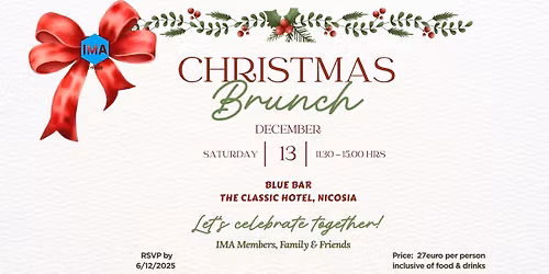 Festive Christmas Brunch - IMA Cyprus Members, Family & Friends