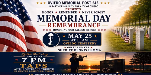 Join us for a Memorial Day Tribute to honor those who gave their lives for the freedoms we cherish.