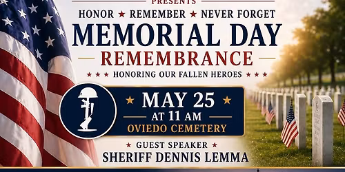 Join us for a Memorial Day Tribute to honor those who gave their lives for the freedoms we cherish.
